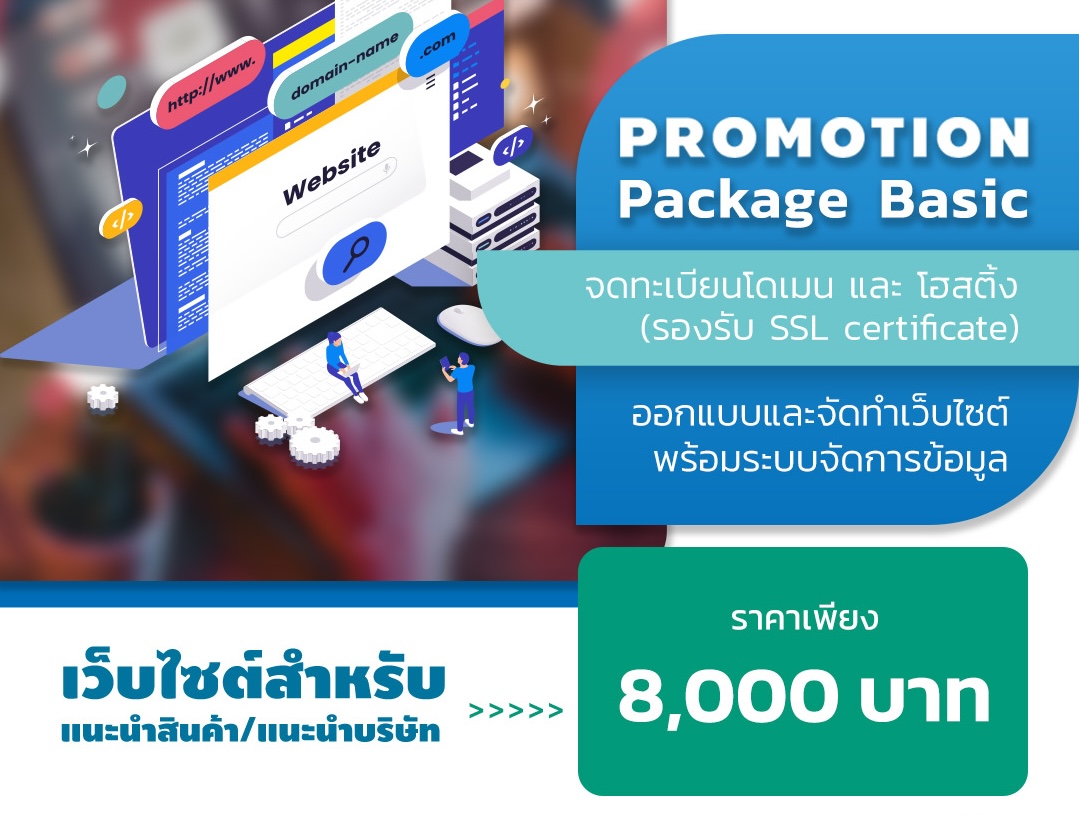 แพ็กเกจทำเว็บไซต์เริ่มต้นสำหรับธุรกิจและบริษัท
